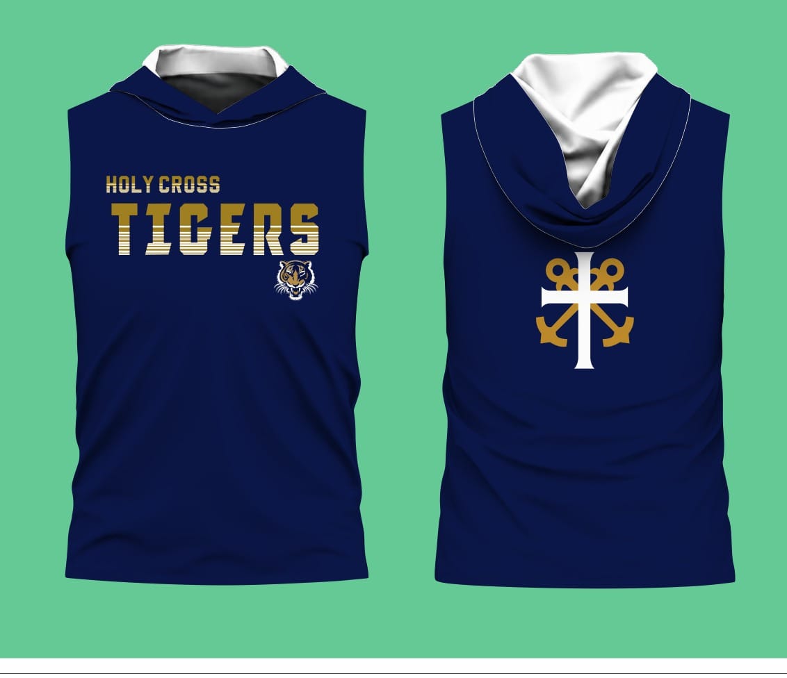 Youth Sleeveless Compression Shirt (Navy Blue)